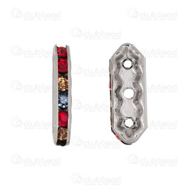 1720-2862-0321 - Stainless Steel 304 Bead Multirow Spacer With Mixed Rhinestones 21x7.5x45mm Natural 3 Holes 1.5mm Hole 10pcs 1720-2862-0321,Findings,Spacers,Bead,Multirow Spacer,Metal,Stainless Steel 304,21x7.5x45mm,Polygon,With Mixed Rhinestones,Grey,Natural,1.5mm hole,3 Holes,China,montreal, quebec, canada, beads, wholesale