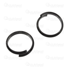 1720-2955-BLK - Acier Inoxydable 304 Bague Ajustable (Taille 5-10) 3mm Noir 10pcs 1720-2955-BLK,3mm,montreal, quebec, canada, beads, wholesale
