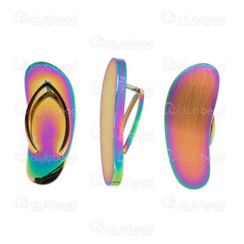 1720-4007-AB - Stainless Steel Pendant Slippers 23x9.5x6.5mm AB 1pc 1720-4007-AB,pendentif 55,montreal, quebec, canada, beads, wholesale