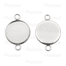 1720-9900-07 - Stainless Steel 304 Bezel Cup Link 16MM 2 Loops 10pcs 1720-9900-07,Cabochons,Settings for cabochons,Links,Stainless Steel 304,Bezel Cup Link,Round,16MM,Metal,2 Loops,10pcs,China,montreal, quebec, canada, beads, wholesale
