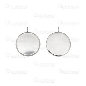 1720-9900-11 - Stainless Steel 304 Bezel Cup Pendant 14.2mm Natural 1 loop 10pcs 1720-9900-11,10pcs,1 Loop,Stainless Steel 304,Bezel Cup Pendant,Round,14.2mm,Grey,Natural,Metal,1 Loop,10pcs,China,montreal, quebec, canada, beads, wholesale