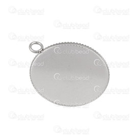 1720-9900-19 - Stainless Steel 304 Bezel Cup Pendant With Serrated Edge Round 30mm Natural 10pcs 1720-9900-19,Pendants,30MM,Grey,Stainless Steel 304,Bezel Cup Pendant,With Serrated Edge,Round,30MM,Grey,Natural,Metal,10pcs,China,montreal, quebec, canada, beads, wholesale