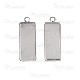 1720-9904-25 - Stainless Steel 304 Bezel Cup Pendant 10x25mm Rounded Rectangle Natural 10pcs 1720-9904-25,Stainless Steel 304,Bezel Cup Pendant,Rounded Rectangle,10X25MM,Grey,Natural,Metal,10pcs,China,montreal, quebec, canada, beads, wholesale