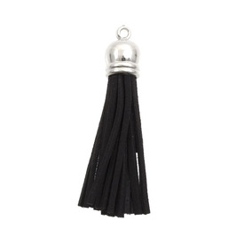 1721-0010-01 - Tassel Suede Black 56mm Plastic Cap 10pcs 1721-0010-01,produit,Black,Tassel,Suede,Black,56mm Plastic Cap,10pcs,China,montreal, quebec, canada, beads, wholesale