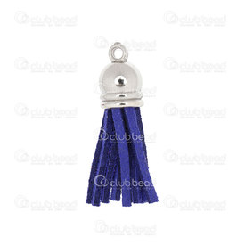 1721-0011-03 - Suede Tassel with Plastic Cap Cobalt Blue 40mm 10pcs 1721-0011-03,Suede,Tassel with Plastic Cap,Suede,Cobalt Blue,40mm,10pcs,China,montreal, quebec, canada, beads, wholesale