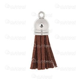 1721-0011-05 - Suede Tassel with Plastic Cap Brown 40mm 10pcs 1721-0011-05,Tassels and Pom Poms,40mm,Tassel with Plastic Cap,Suede,Brown,40mm,10pcs,China,montreal, quebec, canada, beads, wholesale