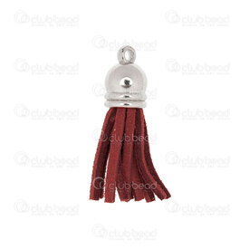 1721-0011-07 - Suede Tassel with Plastic Cap Red 40mm 10pcs 1721-0011-07,Tassels and Pom Poms,10pcs,Tassel with Plastic Cap,Suede,Red,40mm,10pcs,China,montreal, quebec, canada, beads, wholesale