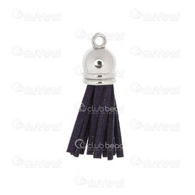 1721-0011-09 - Suede Tassel with Plastic Cap Navy Blue 40mm 10pcs 1721-0011-09,Tassel with Plastic Cap,Suede,Navy Blue,40mm,10pcs,China,montreal, quebec, canada, beads, wholesale