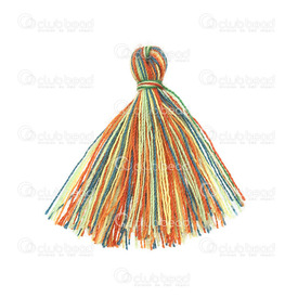 1721-0020-13 - Tassel Cotton Multicolor 3cm 10pcs 1721-0020-13,Tassels and Pom Poms,Multicolor,Tassel,Cotton,Multicolor,3cm,10pcs,China,montreal, quebec, canada, beads, wholesale