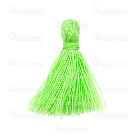 1721-0021-13 - Tassel Cotton Green Neon 2.5cm 20pcs 1721-0021-13,Tassels and Pom Poms,2.5cm,Tassel,Cotton,Green Neon,2.5cm,20pcs,China,montreal, quebec, canada, beads, wholesale