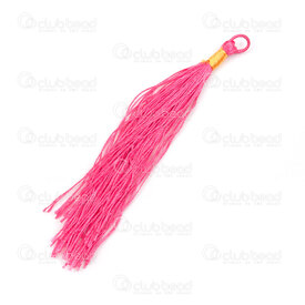 1721-0022-01 - Tassel Silk Imitaion Fushia with Gold Knot 9cm 20pcs 1721-0022-01,Tassels and Pom Poms,montreal, quebec, canada, beads, wholesale