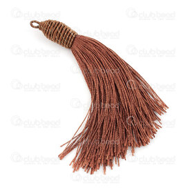 1721-0027 - Pampille Imitation de Soie Brun 130x13mm avec Boucle 10pcs 1721-0027,imitation soie,montreal, quebec, canada, beads, wholesale