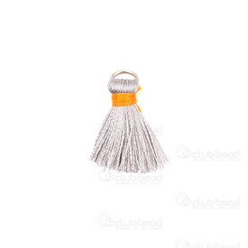 1721-0030-0209 - Ice Silk Tassel taupe with orange knot and gold jump ring 2.0cm 20pcs 1721-0030-0209,Tassels and Pom Poms,montreal, quebec, canada, beads, wholesale