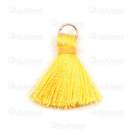 1721-0030-0215 - Ice Silk Tassel Yellow 2cm with gold jump ring 6mm 20pcs 1721-0030-0215,Tassels and Pom Poms,Silk Threads,montreal, quebec, canada, beads, wholesale