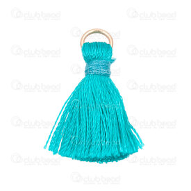 1721-0030-0225 - Ice Silk Tassel Turquoise 2cm with gold jump ring 6mm 20pcs 1721-0030-0225,Tassels and Pom Poms,montreal, quebec, canada, beads, wholesale
