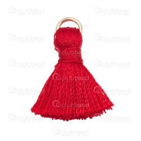 1721-0030-0237 - Ice Silk Tassel Red with red knot 20mm with gold jump ring 6mm 20pcs 1721-0030-0237,Tassels and Pom Poms,Silk Threads,montreal, quebec, canada, beads, wholesale