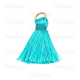 1721-0030-0247 - Ice Silk Tassel Aqua with Aqua 2cm with gold jump ring 6mm 20pcs 1721-0030-0247,Tassels and Pom Poms,montreal, quebec, canada, beads, wholesale