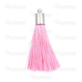 1721-0031-0303 - Ice Silk Tassel pink with Brass bail 3.0cm 10pcs 1721-0031-0303,Tassels and Pom Poms,montreal, quebec, canada, beads, wholesale