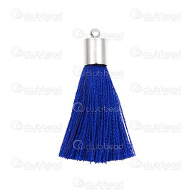 1721-0031-0307 - Ice Silk Tassel royal blue with Brass bail 3.0cm 10pcs 1721-0031-0307,montreal, quebec, canada, beads, wholesale
