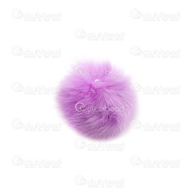 1721-1008-01 - Fur Imitation Pom Pom 8cm, lilac 5pcs 1721-1008-01,Lil,montreal, quebec, canada, beads, wholesale
