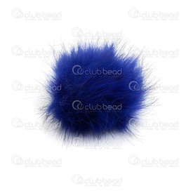 1721-1010-21 - Fur Imitation Pom Pom 10cm Royal Blue 1pc 1721-1010-21,montreal, quebec, canada, beads, wholesale