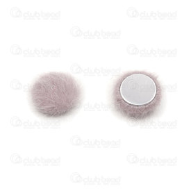 1721-1214-17 - Fur Imitation Pom Pom Cabochon 14mm Light Grey Round 20pcs 1721-1214-17,Clearance by Category,Pom Poms and tassels,montreal, quebec, canada, beads, wholesale