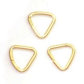 *1753-1937 - Vermeil Jump Ring Triangle 8MM 50pcs India *1753-1937,175,8MM,Vermeil,Jump Ring,Triangle,Triangle,8MM,Metal,50pcs,India,montreal, quebec, canada, beads, wholesale