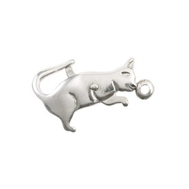1754-0053 - Sterling Silver Cat Clasp 14X21MM 1pc Italy 1754-0053,montreal, quebec, canada, beads, wholesale