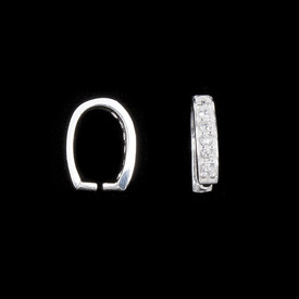 1754-0275-01 - Sterling Silver Bail 'U'' Shape 2x11mm With Rhinestones 1pc USA 1754-0275-01,Sterling silver,Sterling Silver,Bail,'U'' Shape,2x11mm,Grey,Metal,With Rhinestones,1pc,USA,montreal, quebec, canada, beads, wholesale