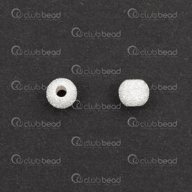1754-0337-S - Sterling Silver Bead Round Hollow 4mm Stardust 1.5mm Hole 10pcs USA 1754-0337-S,4mm,Bead,Metal,Sterling Silver,4mm,Round,Round,Hollow,Grey,Stardust,1.5mm hole,USA,10pcs,montreal, quebec, canada, beads, wholesale