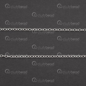 1754-0413 - Sterling Silver Cable Chain 1 foot (30cm) 0.45x2.46x3.18mm Sold by Foot Indonesia 1754-0413,Chains,Sterling Silver,0.45x2.46x3.18mm,Sterling Silver,Cable,Chain,1 foot (30cm),0.45x2.46x3.18mm,Sold by Foot,Indonesia,montreal, quebec, canada, beads, wholesale