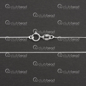 1754-0429 - Curb Chain Sterling Silver 020 18'' 1pc 1754-0429,montreal, quebec, canada, beads, wholesale