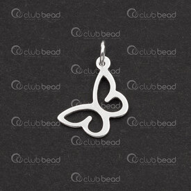 1754-1021-53 - Sterling Silver Charm Butterfly 9x12x0.8mm with Soldered Ring 5pcs 1754-1021-53,Sterling silver,Charms and Pendants,montreal, quebec, canada, beads, wholesale