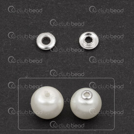 1754-1024-15 - Sterling Silver Bead Grommet 3x1mm Plain 1.2mm hole 10pcs 1754-1024-15,Beads,Silver,Sterling,montreal, quebec, canada, beads, wholesale