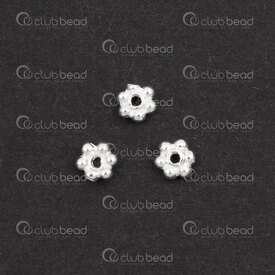 1754-1024-223.5 - Sterling Silver Spacer Bead Daisy 3.5x1.5mm 0.6mm hole 20pcs 1754-1024-223.5,175,montreal, quebec, canada, beads, wholesale