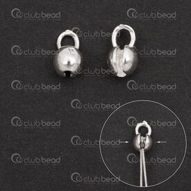 1754-1029-024.5 - Sterling Silver Crimp Cover 4.8mm Round with loop 10pcs 1754-1029-024.5,Sterling silver,Chains,montreal, quebec, canada, beads, wholesale