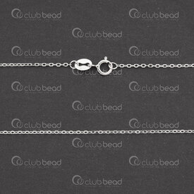 1754-1110-1801 - Argent Sterling Chaine Forcat 1x1.6x0.25mm Collier 18po 1pc 1754-1110-1801,Chaînes,Argent Sterling,montreal, quebec, canada, beads, wholesale