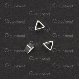 1754-1240103-01 - Sterling Silver Bead Triangle 1.5x2.7x3mm 1.5mm hole 50pcs 1754-1240103-01,TRIANGLE,montreal, quebec, canada, beads, wholesale
