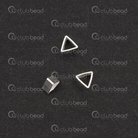 1754-1240103-01 - Sterling Silver Bead Triangle 1.5x2.7x3mm 1.5mm hole 50pcs 1754-1240103-01,Bille triangle,montreal, quebec, canada, beads, wholesale