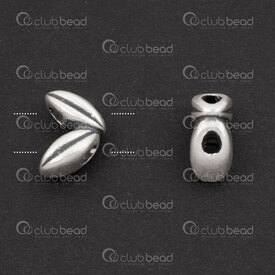 1754-1240313-01OX - Sterling Silver Bead V shape 11x8x5mm 2x2mm hole Oxydised 2pcs 1754-1240313-01OX,Oxide,montreal, quebec, canada, beads, wholesale