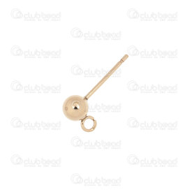 1755-0025 - Gold Filled 14K Ball Earring 4.0mm with Ring 4pcs (2 pairs) 1755-0025,175,montreal, quebec, canada, beads, wholesale
