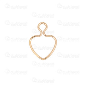 1755-0103 - Gold Filled 14K Charm Heart Wire Hollow With 1 loop 10x10x0.9mm 4pcs USA 1755-0103,Gold Filled,Charms and Pendants,montreal, quebec, canada, beads, wholesale