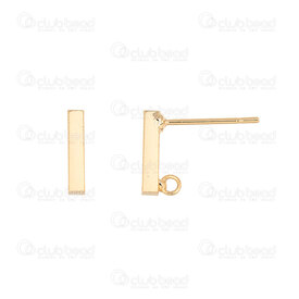 1755-1021 - Gold Filled 14K Earring Rectangle 10x2.2mm with 2.5mm ring 10 pcs (5pairs) 1755-1021,montreal, quebec, canada, beads, wholesale