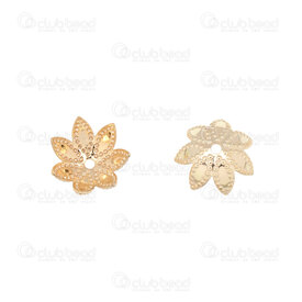 1755-1050-09 - Gold Filled 14k Bead Cap Flower 9x3.5mm Hole 1mm 20pcs 1755-1050-09,175,Gold Filled 14k,Bead Cap,Flower,9x3.5mm,Yellow,Metal,Hole 1mm,20pcs,China,montreal, quebec, canada, beads, wholesale