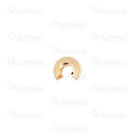 1755-1061 - Gold Filled 14K Crimp Cover 4mm 2mm hole 50pcs 1755-1061,montreal, quebec, canada, beads, wholesale