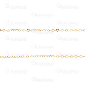 1755-1111-2.5 - Or Rempli 14K Chaine Forcat Rond 2x2.5mm Alterne 3m 1755-1111-2.5,Or rempli,montreal, quebec, canada, beads, wholesale