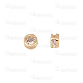 1755-240215-0105 - Gold Filled 14K Bead Pellet 5x3mm Heart with Rhinestone Crystal 3.5x1mm hole 5pcs 1755-240215-0105,New Products,montreal, quebec, canada, beads, wholesale