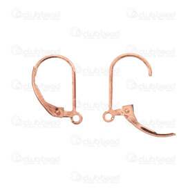 1756-0025 - Rose Gold Filled 14k Leverback Earring Plain 9.5x15.5mm With Ring 2pcs 1756-0025,Gold Filled,Earrings,montreal, quebec, canada, beads, wholesale