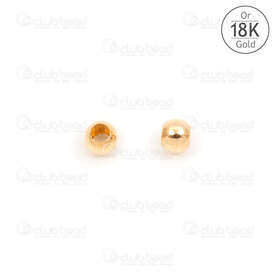 1757-1240101-03 - Or 18K Bille Rond 2.5x3mm Trou 1.5mm 10pcs 1757-1240101-03,Or 18K,montreal, quebec, canada, beads, wholesale