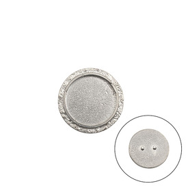 1760-1025 - Pewter Bezel Cup Ring Top Round 25MM To stick on 1760-1012 5pcs Made in Quebec, Canada 1760-1025,montreal, quebec, canada, beads, wholesale